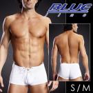 美國Blue Line-潮男綁帶平口褲-潮流白 S/M BL...